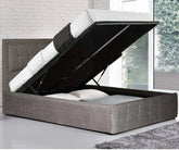 TAPE Wooden Street Harley Hydraulic Bed with Bedside (5 FEET FRAME - WOOD ) BLACKE /CHROME